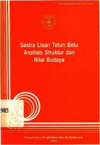 Image of Sastra lisan Tetun Belu: analisis struktur dan nilai budaya