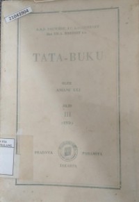 Image of Tata buku : jilid III