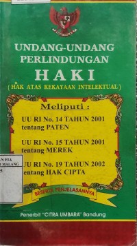 Image of Undang undang perlindungan H A K I