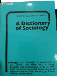 Image of A dictionary of sociology
