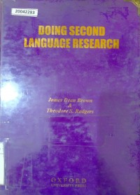 Image of Doing second language research