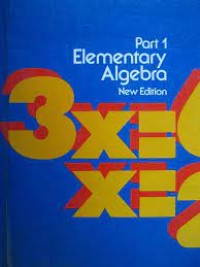 Image of Part I elementary algebra new edition