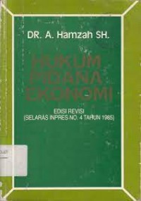 Image of Hukum pidana ekonomi