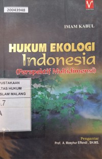 Image of Hukum ekologi indonesia : perspektif multidimensi