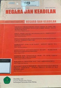 Image of Jurnal program magister ilmu hukum: negara dan keadilan vol. 3 no. 5 agustus 2014
