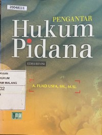 Image of Pengantar hukum pidana