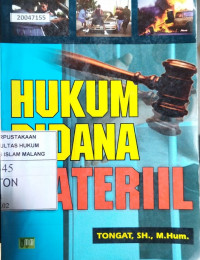 Image of Hukum pidana materil
