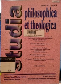 Image of Studia : philosophica et theologica vol. 6. no. 1. 2006