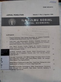 Image of Jurnal penelitian ilmu ilmu sosial (social sciences) vol. 11 no. 2. 1999