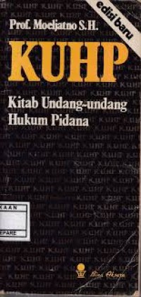 Image of KUHP kitab undang-undang hukum pidana edisi baru