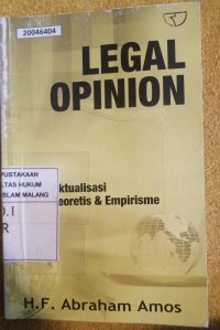 Image of Legal oponion: aktualisasi teoretis dan empirisme