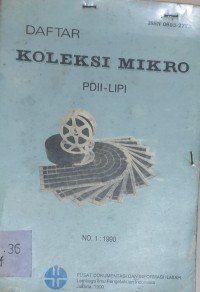 Image of Daftar koleksi mikro pdii-lipi