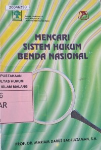 Image of Mencari sistem hukum benda nasional