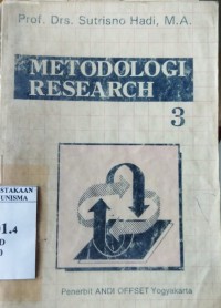 Image of Metodologi research jilid 3: untuk penulisan paper, skripsi, thesis dan disertasi