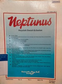 Image of Neptunus : majalah ilmiah kelautan vol. 11. no. 1. 2004