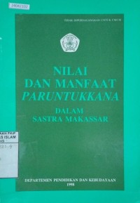 Image of Nilai dan manfaat paruntukkana dalam sastra makasar