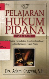 Image of Pelajaran hukum pidana 1
