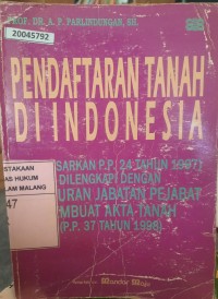 Image of Pendaftaran tanah di indonesia