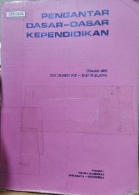 Image of Pengantar dasar-dasar kependidikan