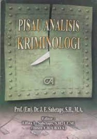 Image of Pisau analisis kriminologi