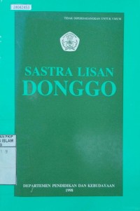 Image of Sastra lisan donggo