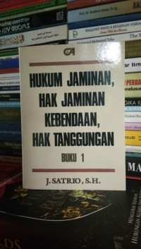 Image of Hukum jaminan, hak jaminan kebendaan, hak tanggungan (buku 1)