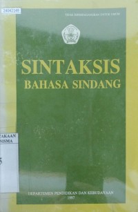 Image of Sintaksis bahasa sindang