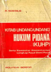Image of Kitab undang undang hukum pidana (KUHP)