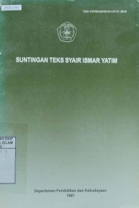 Image of Suntingan teks syair ismar yatim