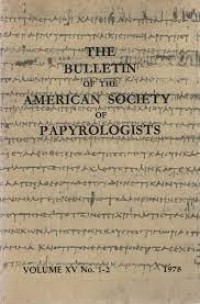 Image of The bulletin of the American society of papyrologists
