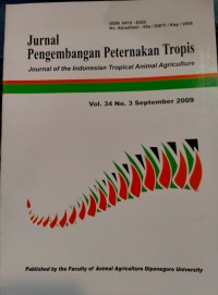 Image of Jurnal pengembangan peternakan tropis : journal of the Indonesian tropical animal agriculture vol. 34. no. 2. 2009