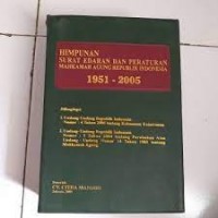 Image of Himpunan surat edaran dan peraturan mahkamah agung republik indonesia 1951-2005